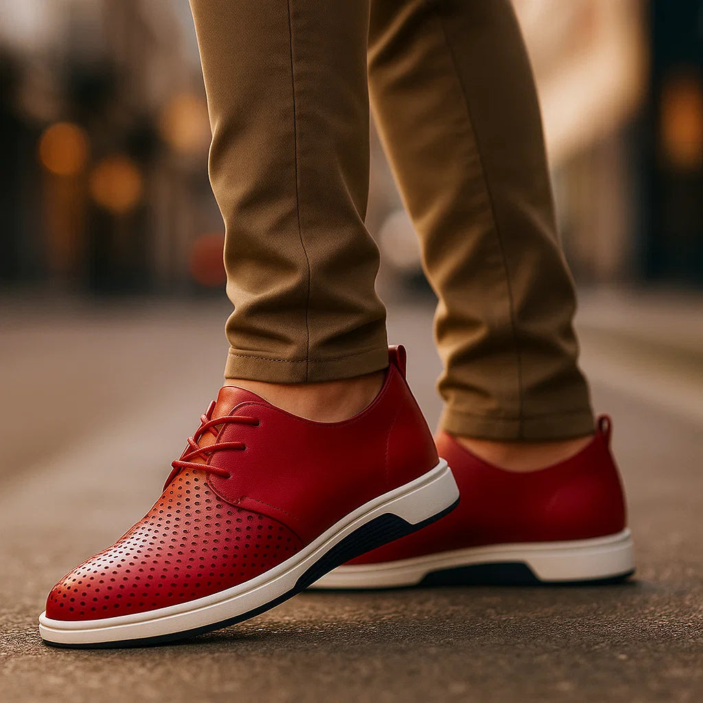 Herrloafers Slip-On-Design Med Ventilerad Ovandel Och Greppvänlig Sula