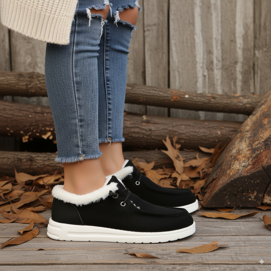 Dam Vinterskor Slip-On med Halkfri Sula och Flexibel Passform