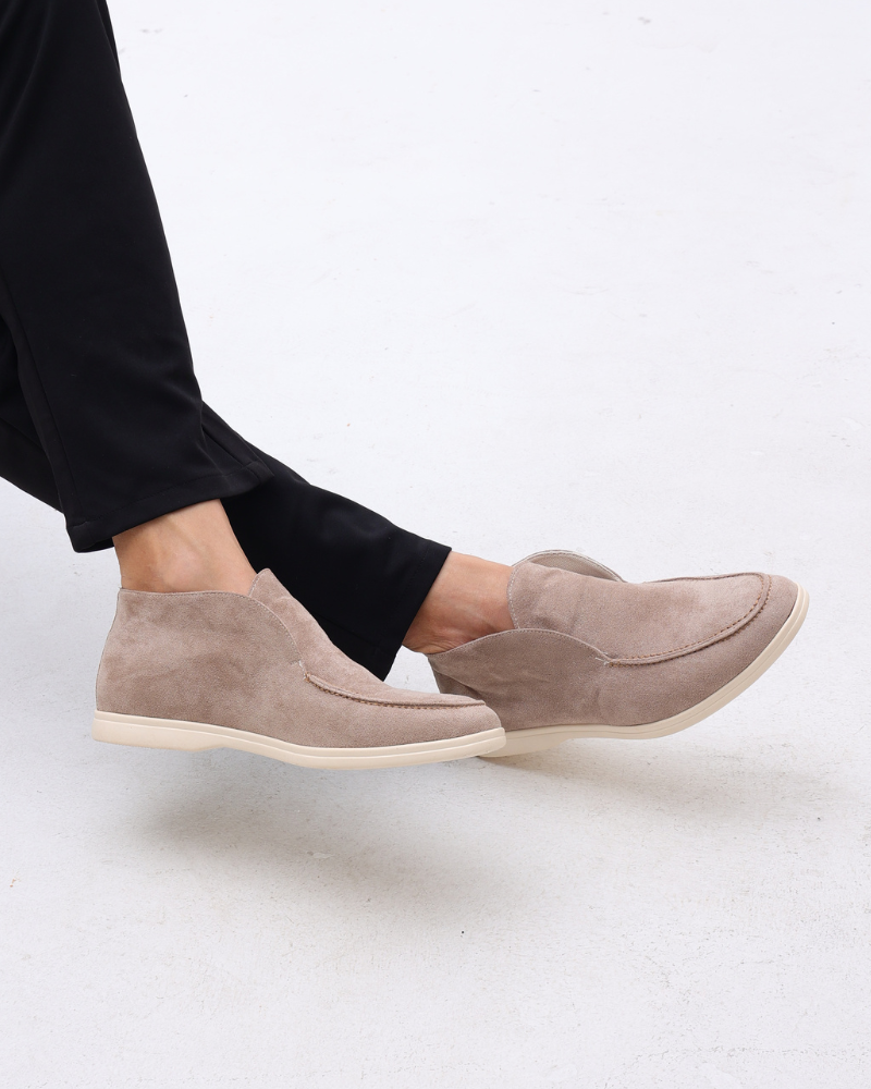 Herr Slip-On Mockasiner Med Sydd Ovandel