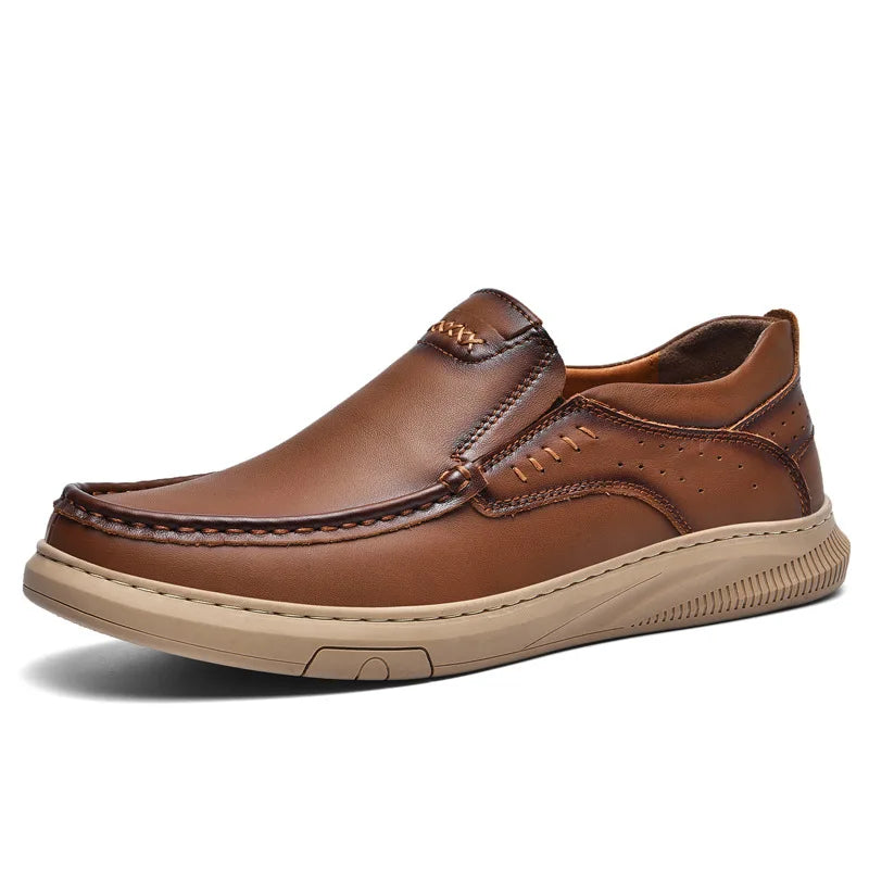 Herrloafers I Äkta Läder Med Bekväm Passform