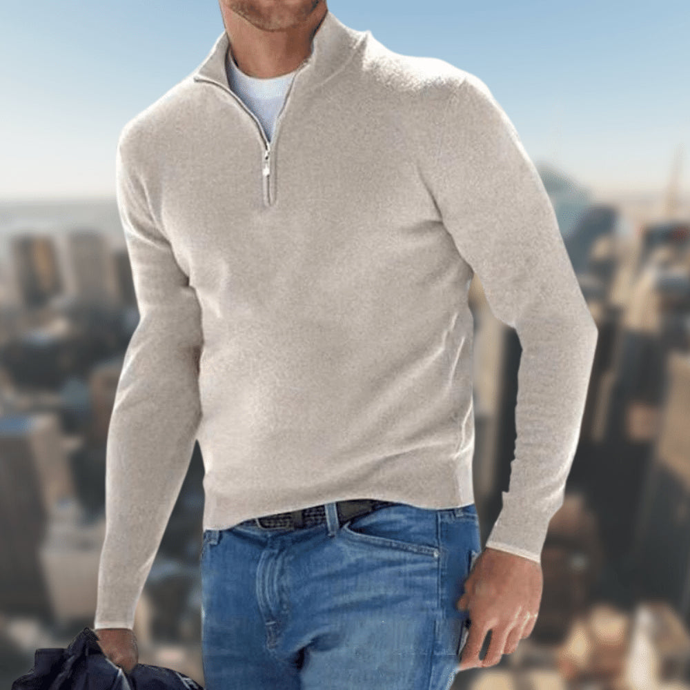 Herrkofta Med Lång Ärm, Enfärgad Design