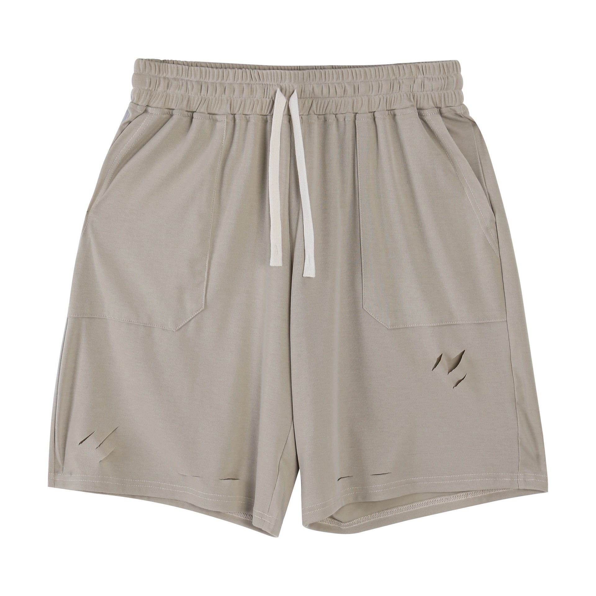 Herr Sommarsportshorts Lös Passform Rivna Detaljer Mellanlånga