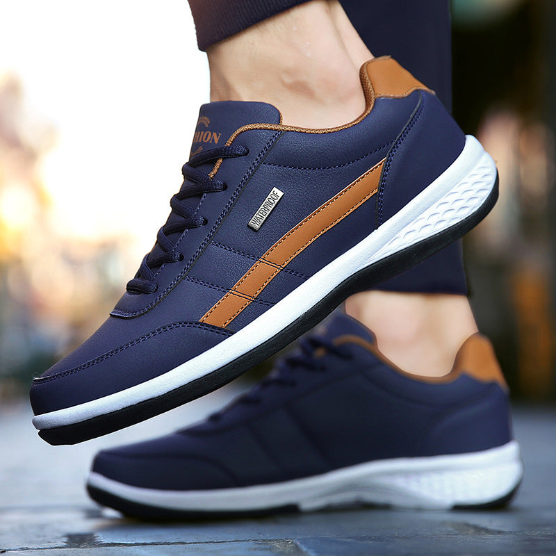 Herrsneakers med mesh-ovandel och tjock PU-sula