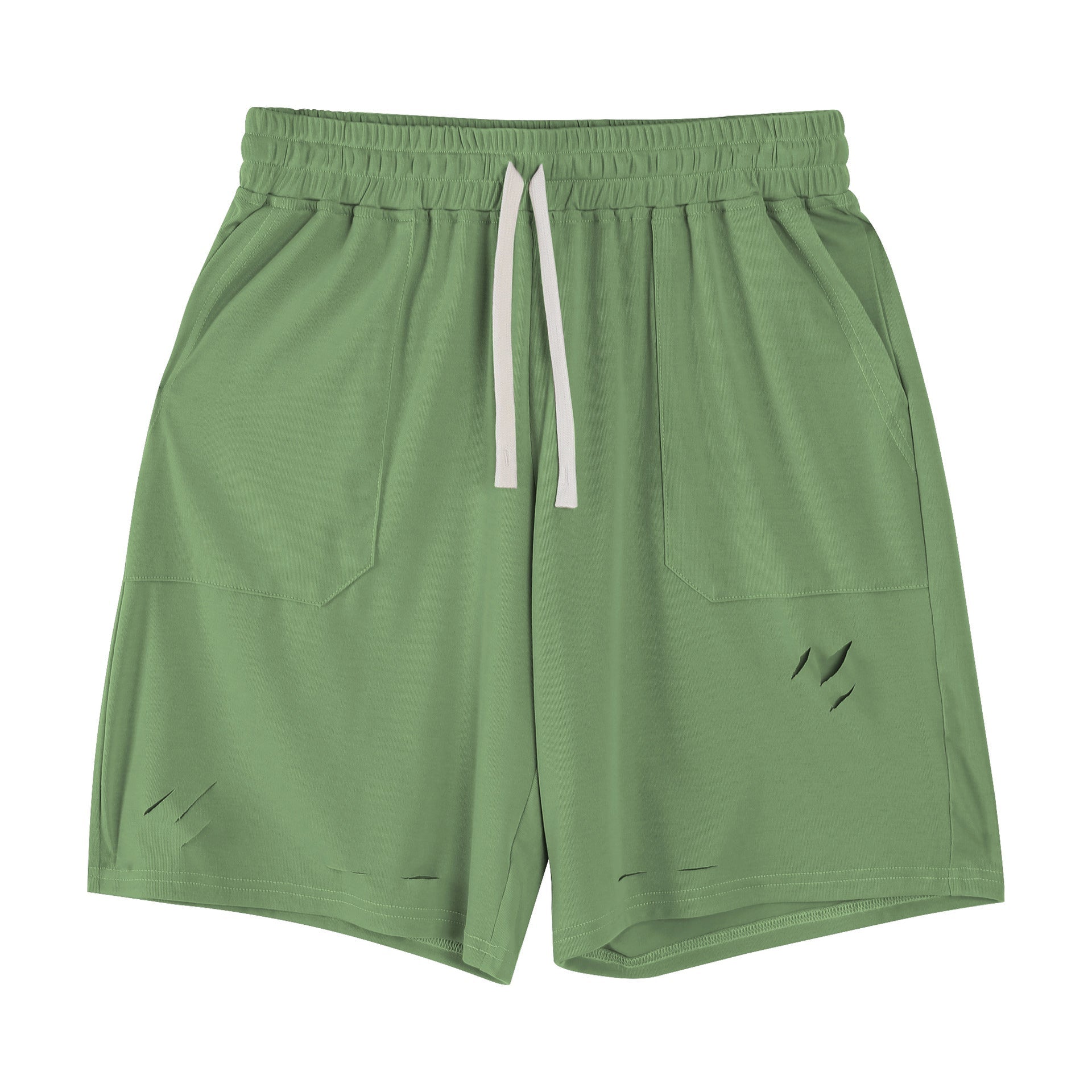 Herr Sommarsportshorts Lös Passform Rivna Detaljer Mellanlånga