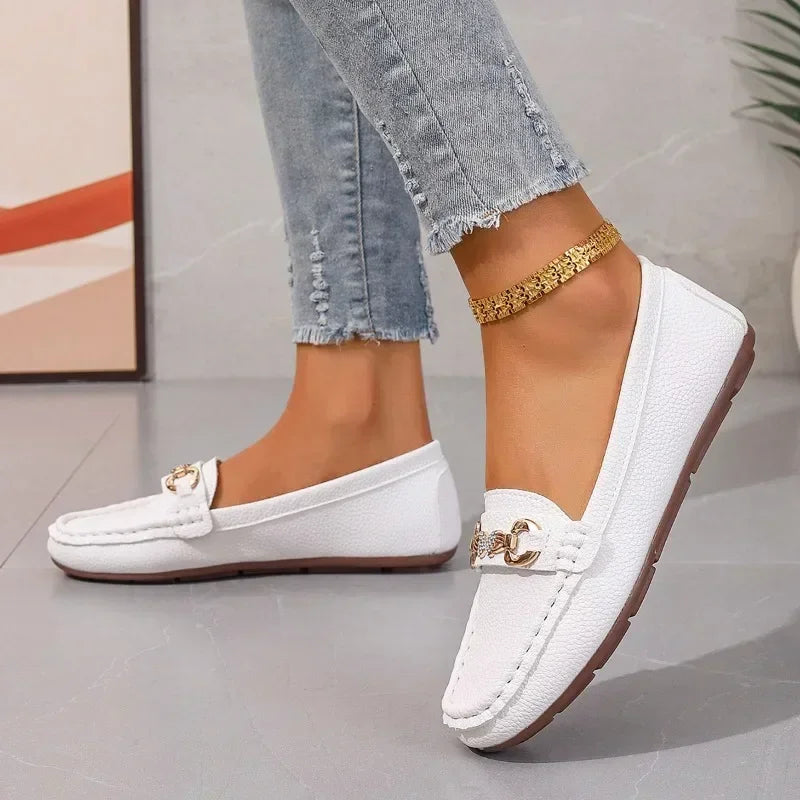 Dam Loafers för Sommaren Slip-On Dämpad Innersula Fjärilsdetalj