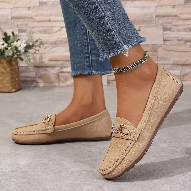 Dam Loafers för Sommaren Slip-On Dämpad Innersula Fjärilsdetalj