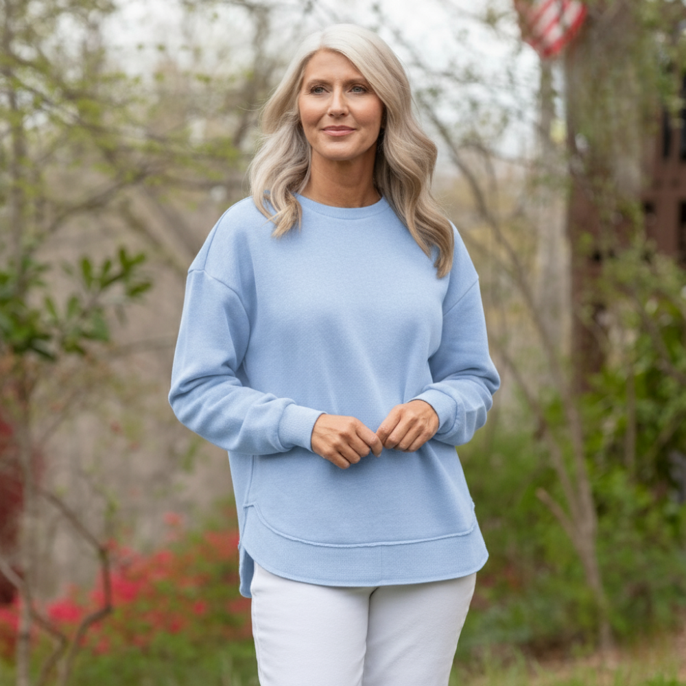 Kvinnor Poncho Fleece Med High-Low Kant Och Melange-Design