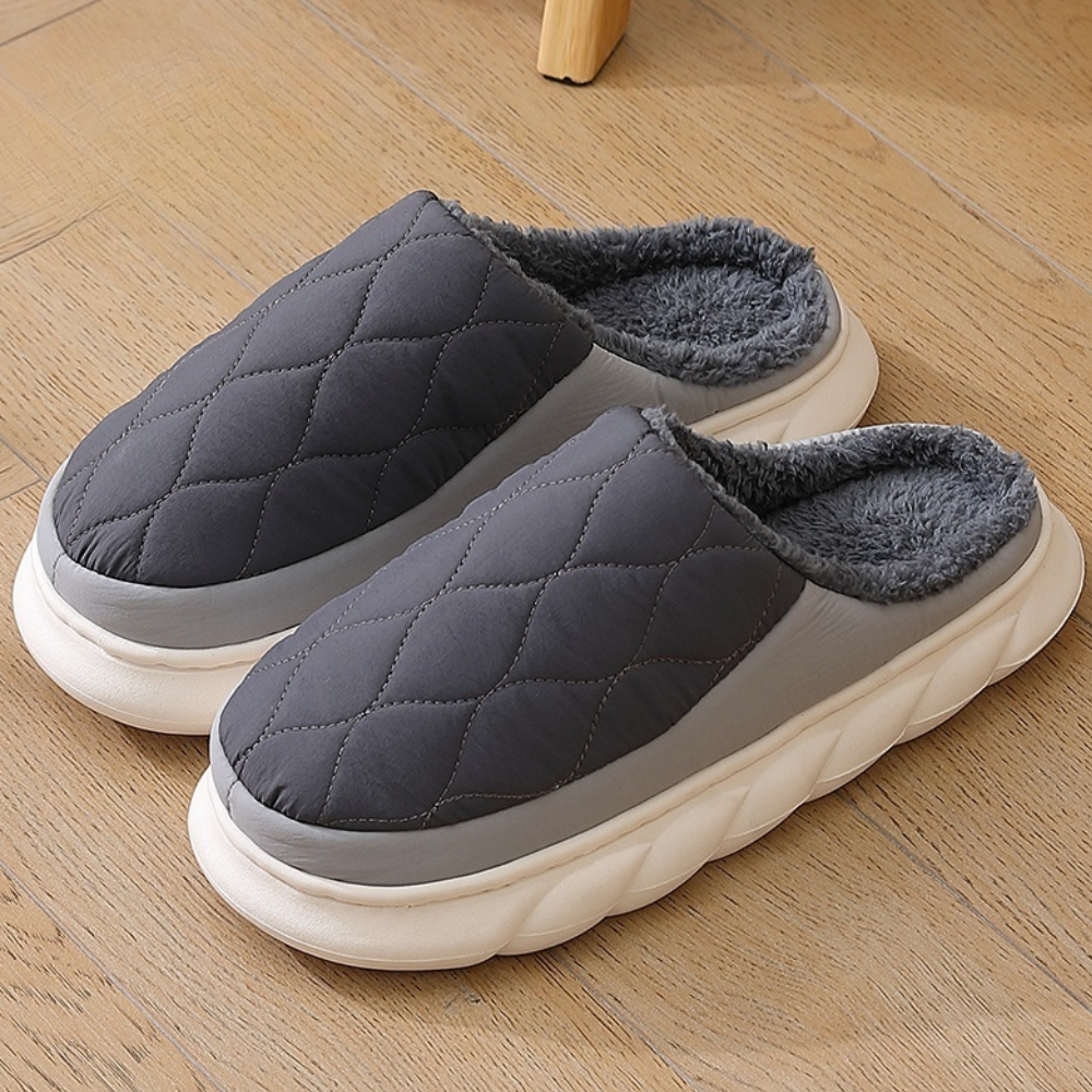 Slip-On Tofflor För Herr Med Rund Tå