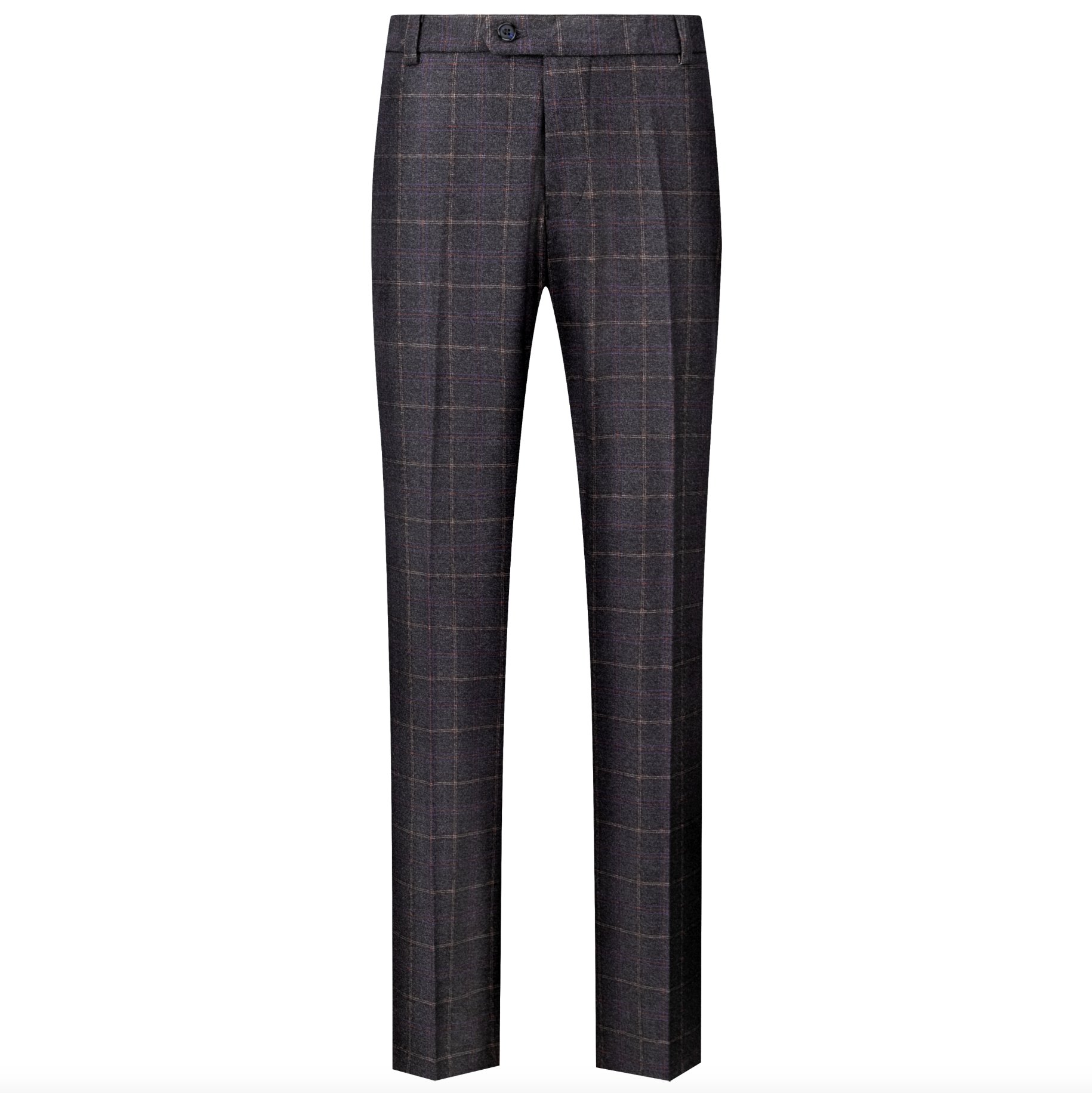 Herrkostymbyxor Slim Fit Marinblå Tweed