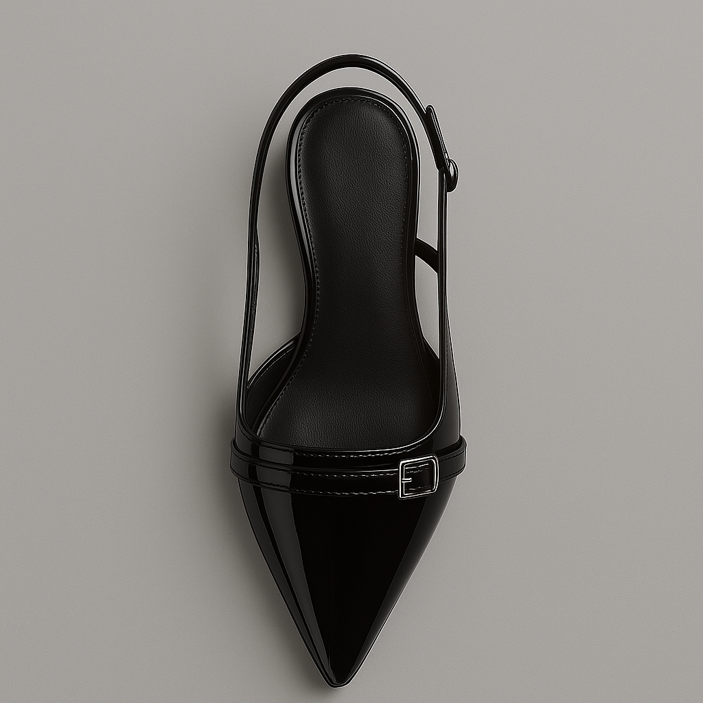 Kvinnors Spetsiga Slingback-klackar Medelfristig Höjd