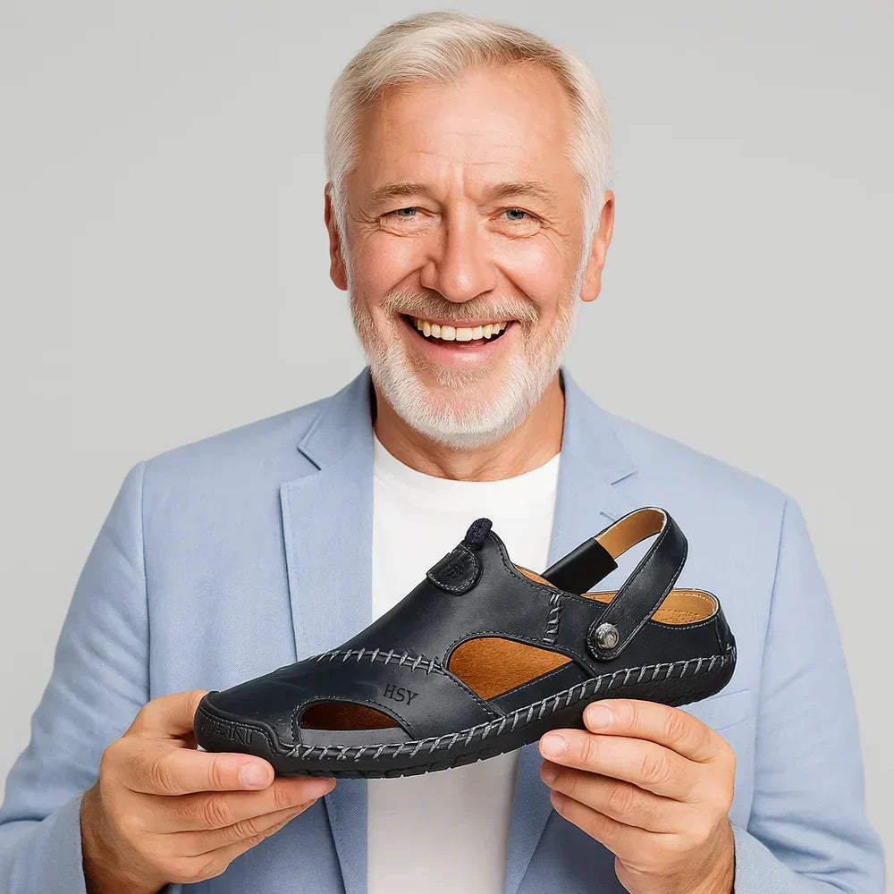 Sandaler för män med stödjande fotbädd