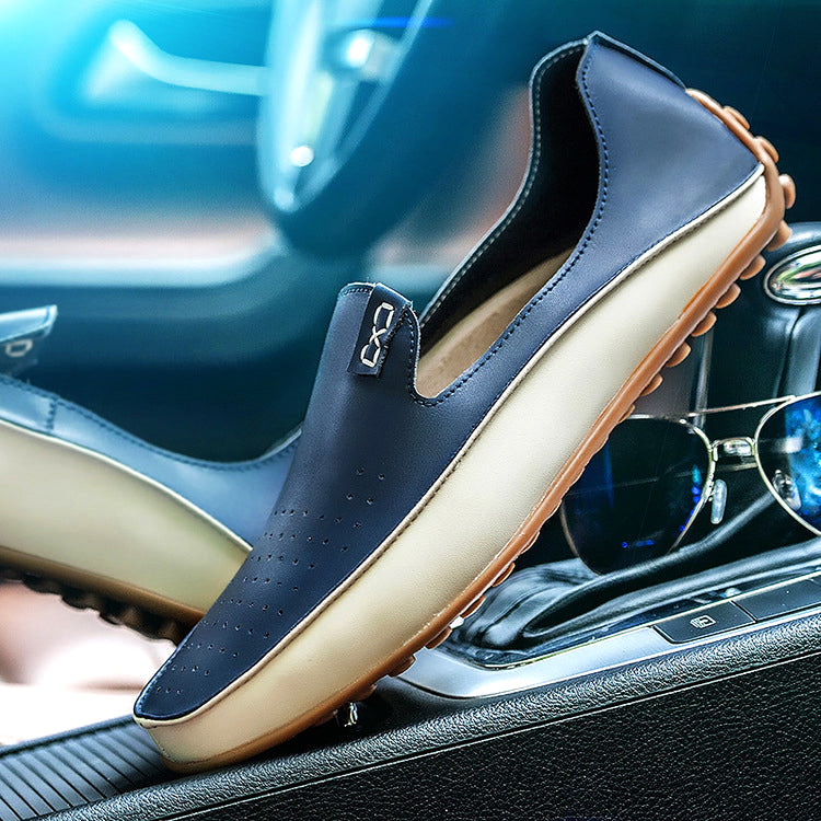 Herrloafers för bilkörning Slip-On Gummisula Stötdämpande