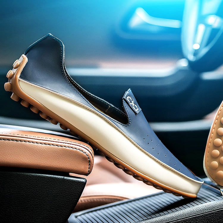 Herrloafers för bilkörning Slip-On Gummisula Stötdämpande