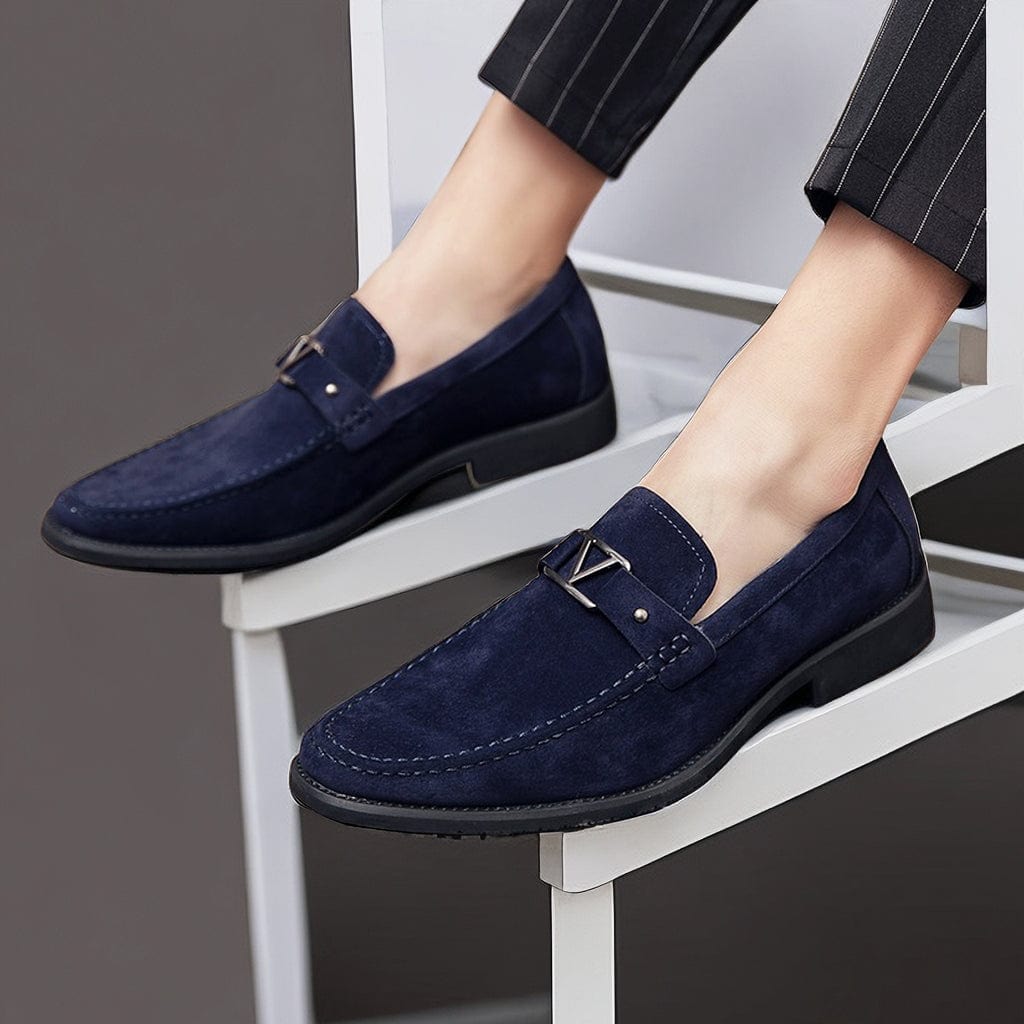 Herr Slip-On Loafers Dekorativ Spänne Gummisula