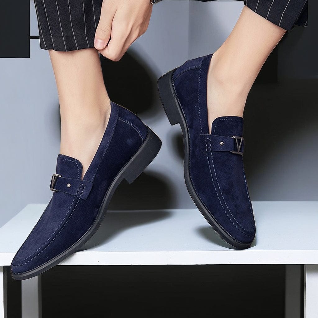 Herr Slip-On Loafers Dekorativ Spänne Gummisula