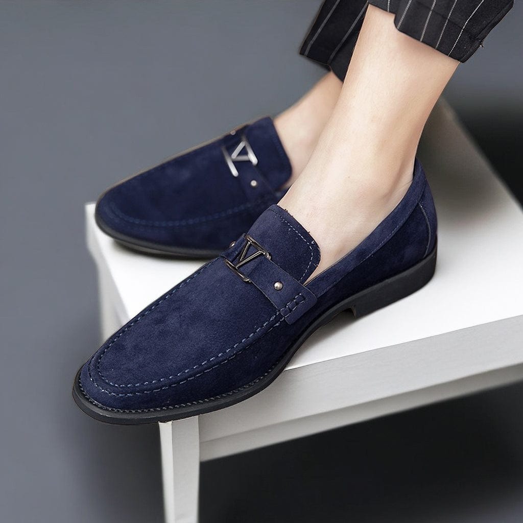Herr Slip-On Loafers Dekorativ Spänne Gummisula