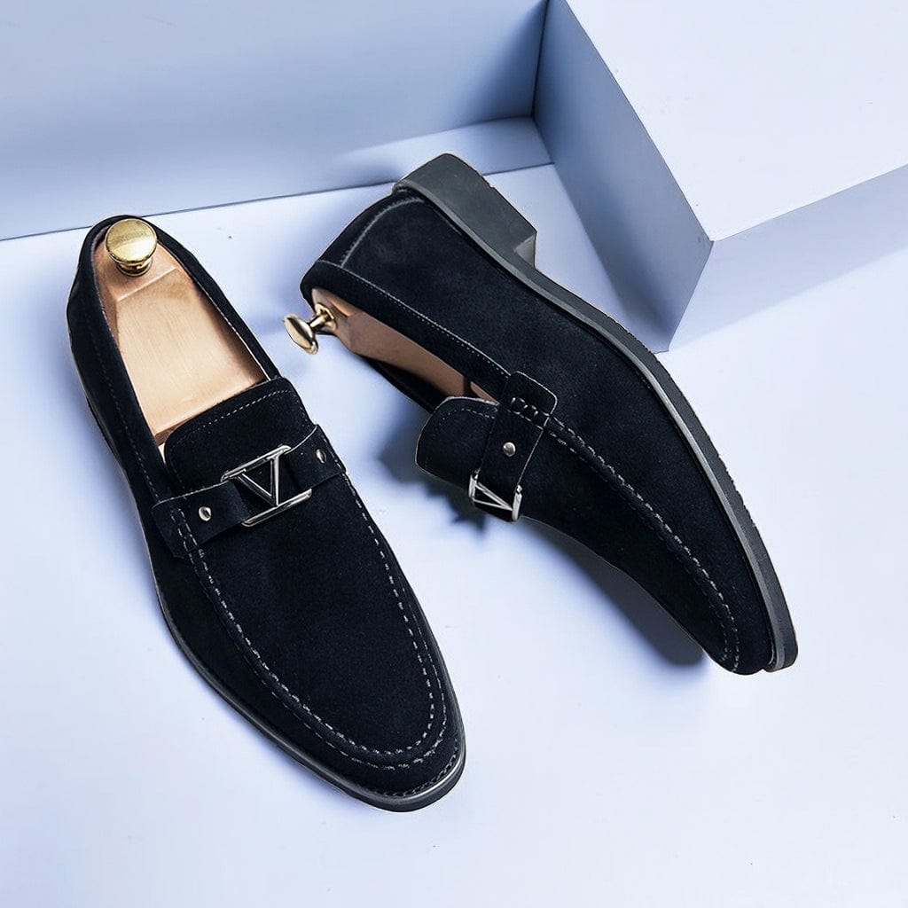 Herr Slip-On Loafers Dekorativ Spänne Gummisula