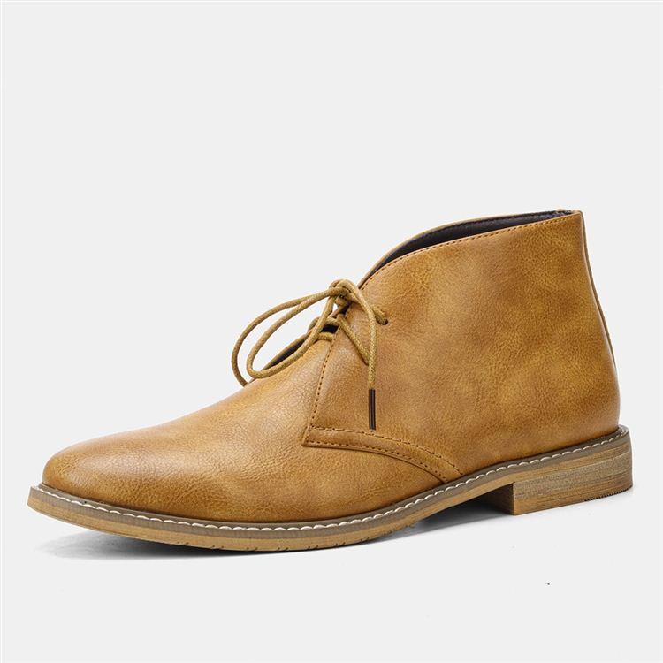 Chukka Boots för Herr med Handsydd Ovandel, Vadderad Innersula och Gummiyttersula