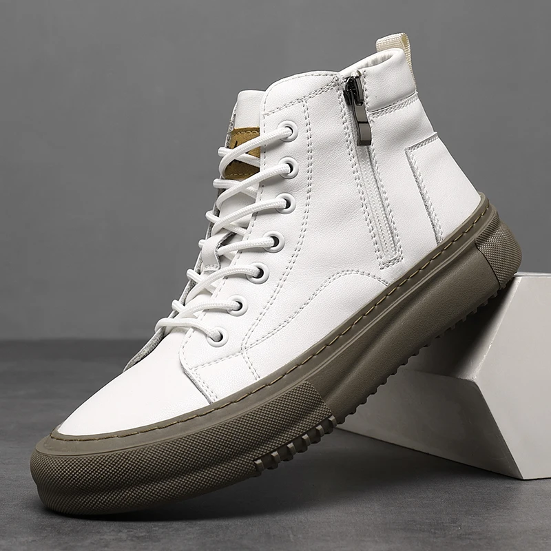 Herr Höst/Vinter High-Top Skor med Snörning och Memory Foam