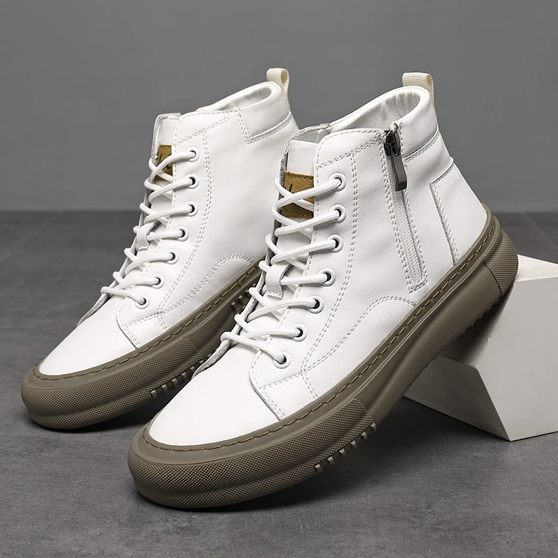 Herr Höst/Vinter High-Top Skor med Snörning och Memory Foam