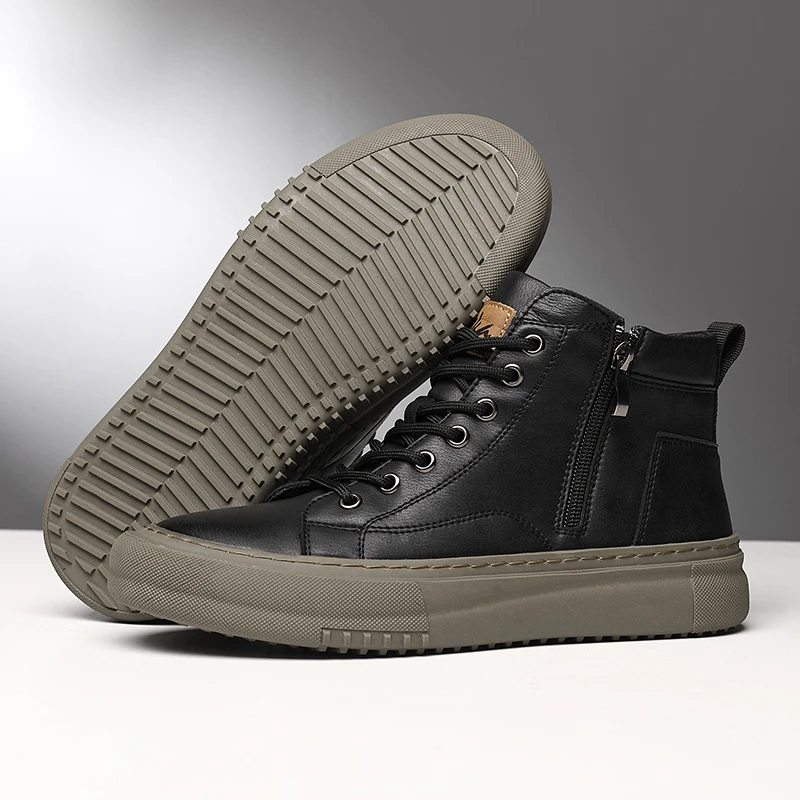 Herr Höst/Vinter High-Top Skor med Snörning och Memory Foam