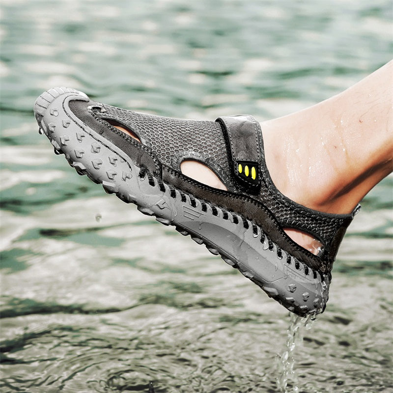 Herr Slip On Stängda Tå Sandaler Andningsbara Bred Passform