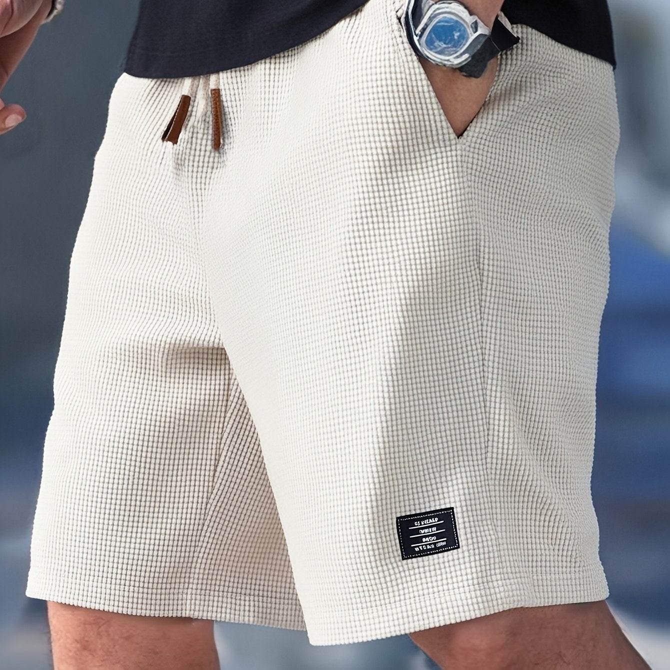 Herrshorts med Dragsko i Midjan och Funktionella Fickor