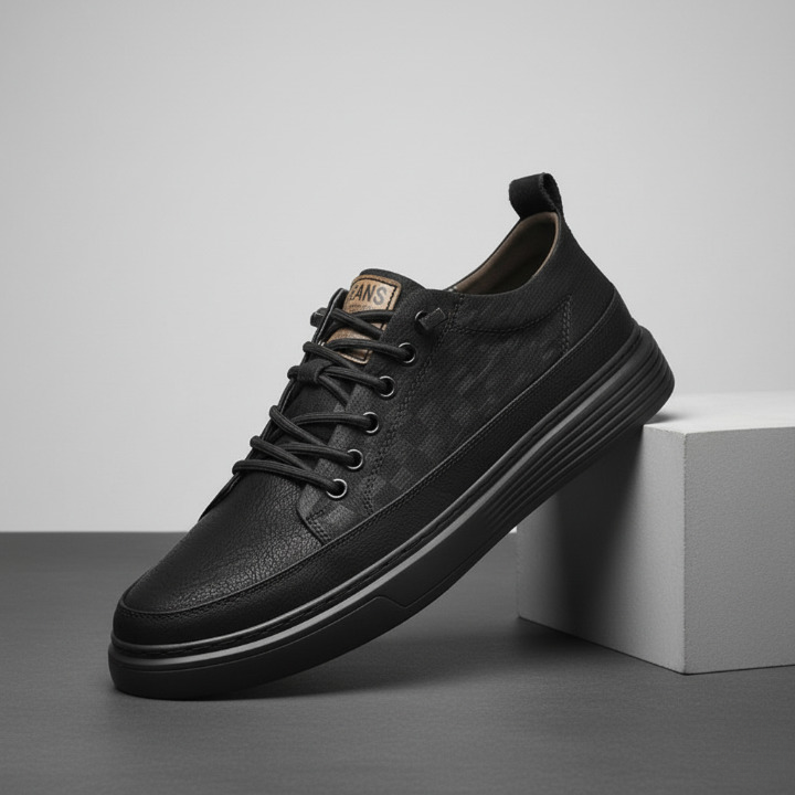 Herrsneakers i Konstläder med Dämpad Innersula och Gummiyttersula