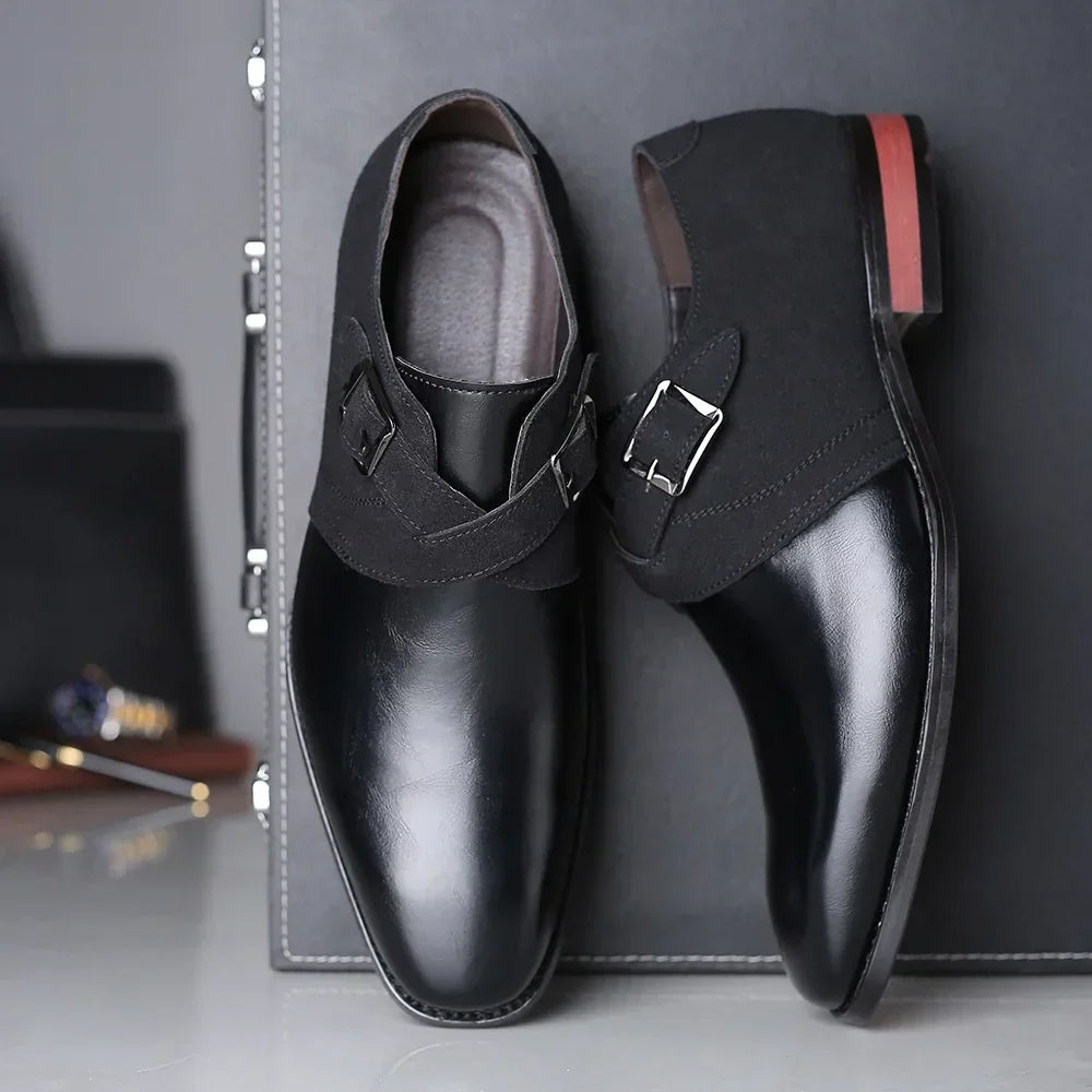 Herr Derbyskor Slip-On Med Spänne Dämpad Innersula Gummisula