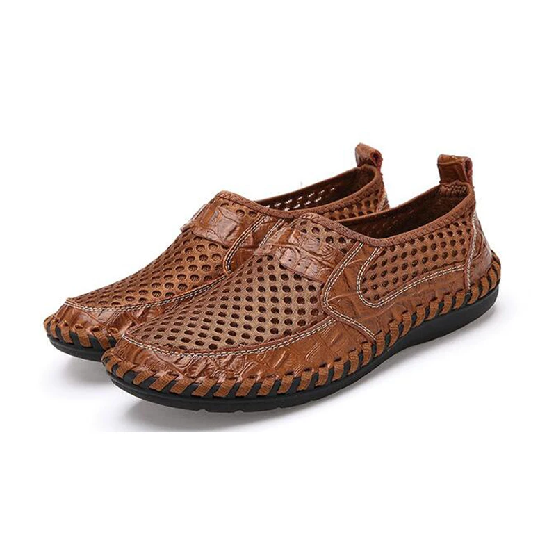 Herr Slip On Skor Mesh Ovandel Bred Passform Halkfri Kudde Sula