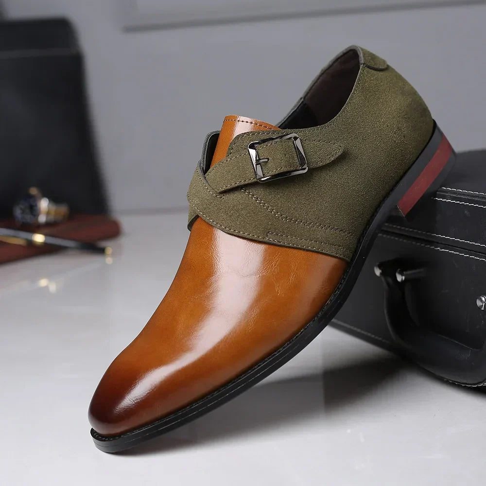 Herr Derbyskor Slip-On Med Spänne Dämpad Innersula Gummisula