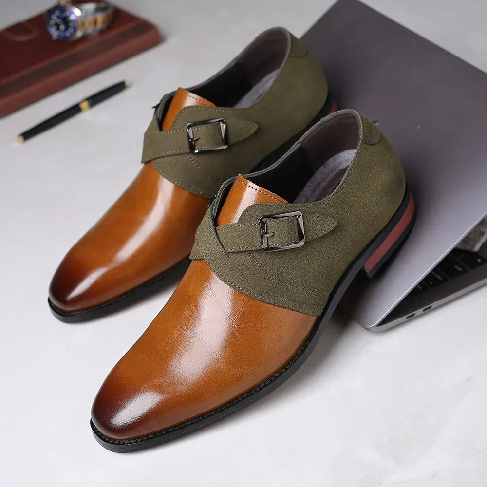 Herr Derbyskor Slip-On Med Spänne Dämpad Innersula Gummisula