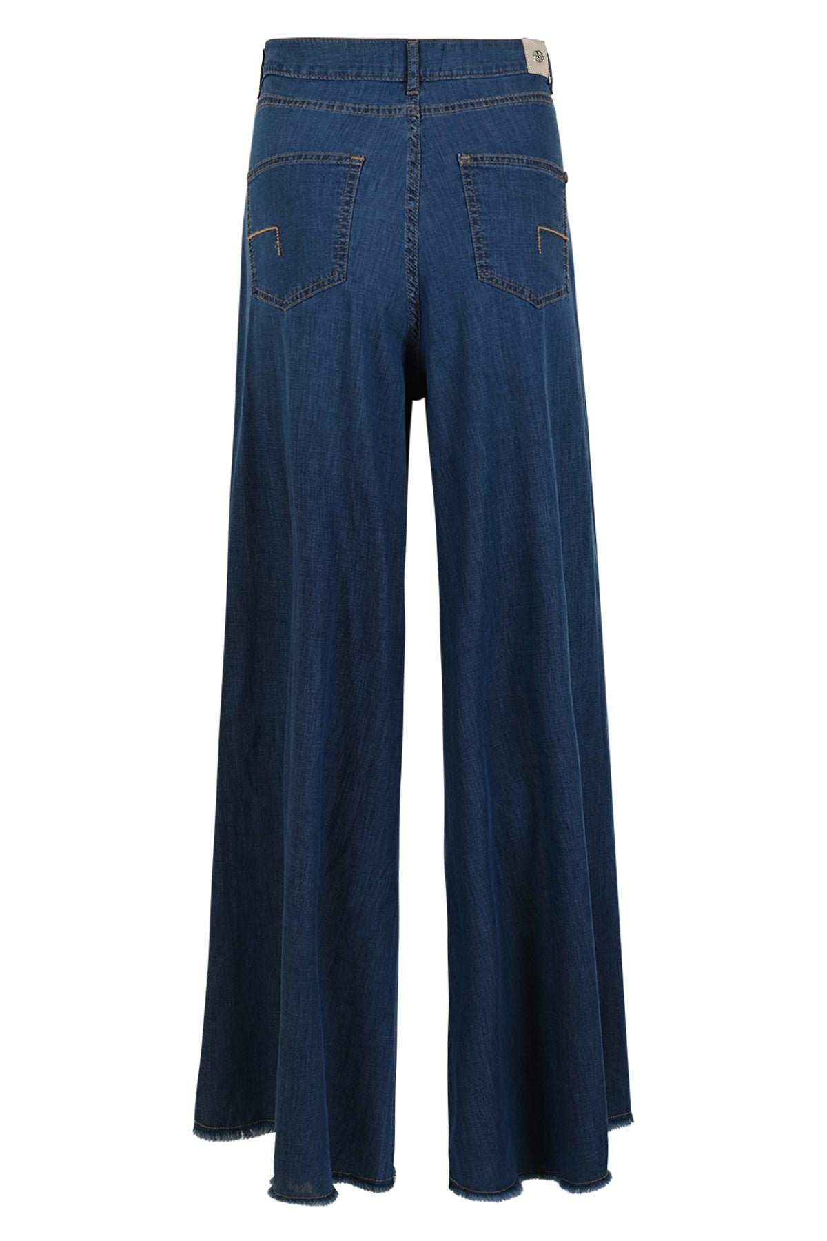 Damjeans Med 5 Fickor Och Vida Ben Och Fransad Fåll