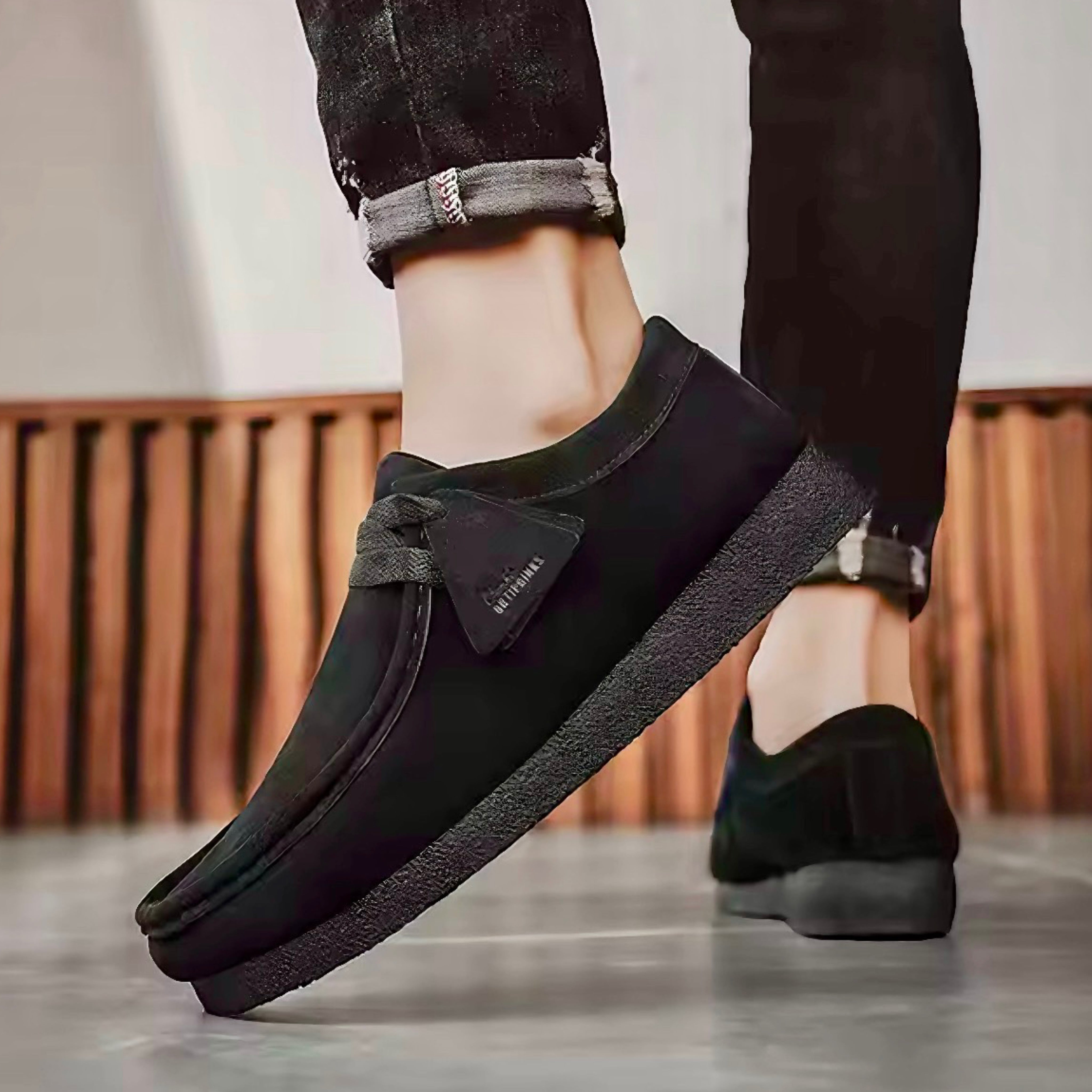 Herr Slip-On Loafers Konstmocka Vadderad Sula