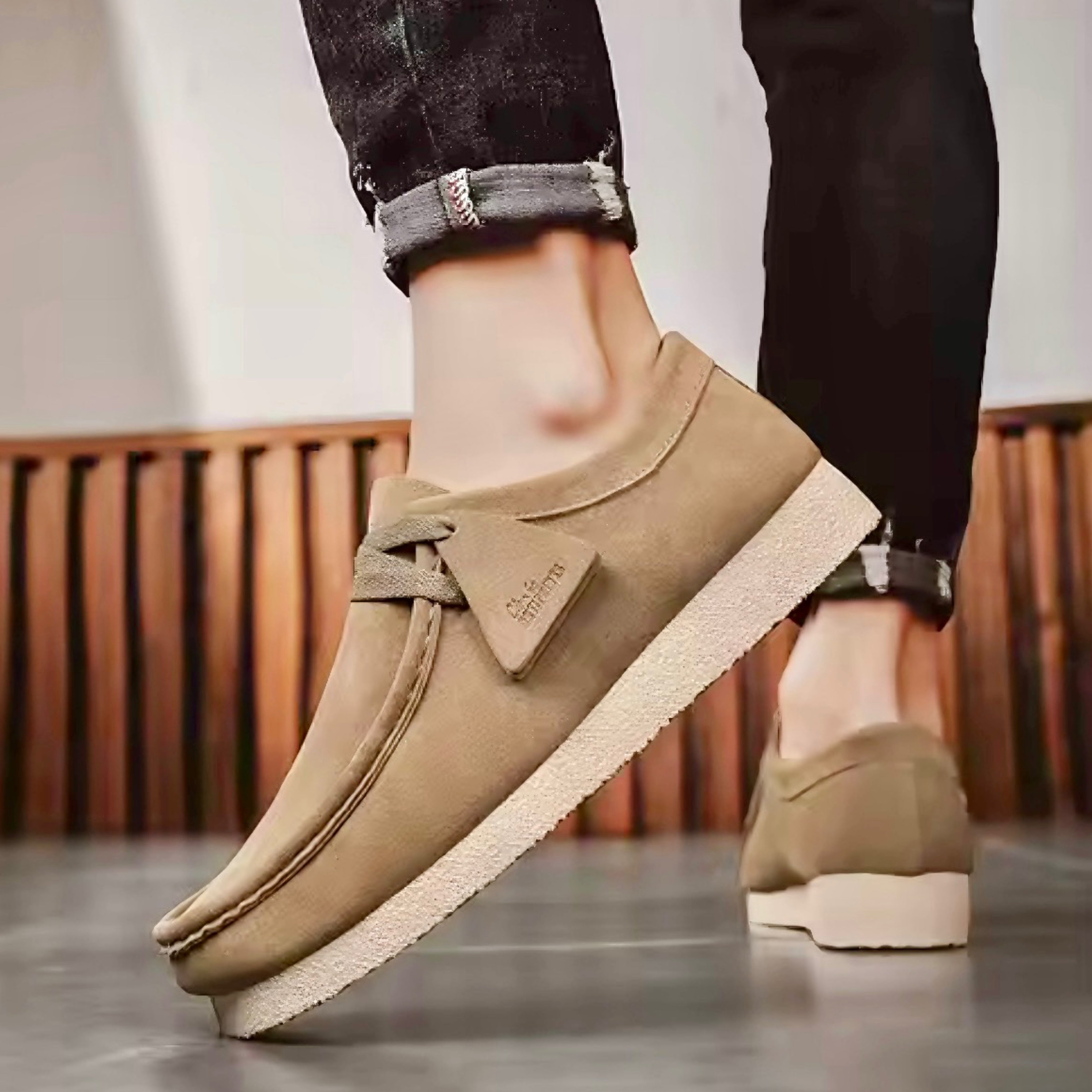 Herr Slip-On Loafers Konstmocka Vadderad Sula