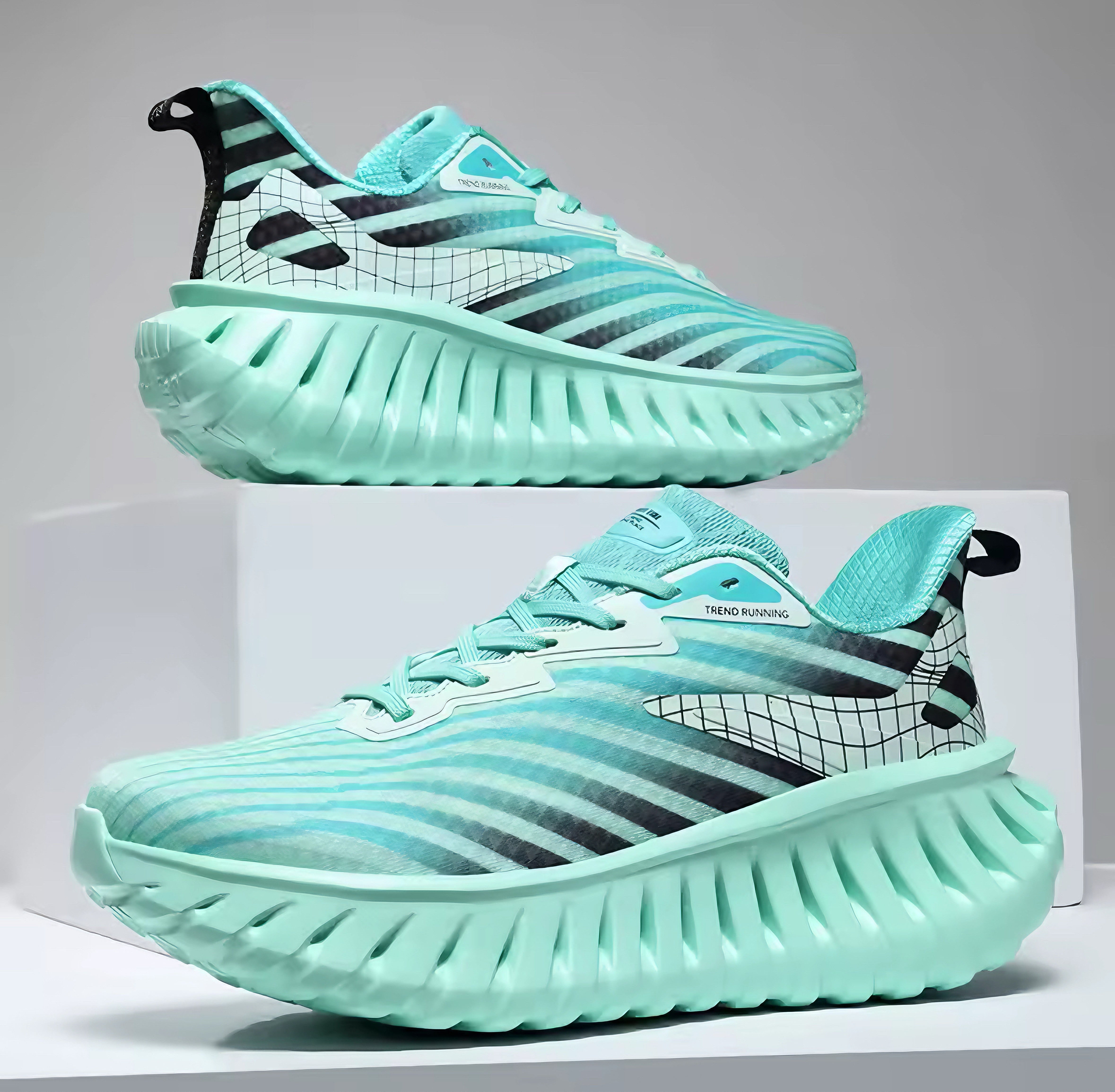 Herrsneakers med Ripple-sula, Lättvikt och Andningsbar Ovandel