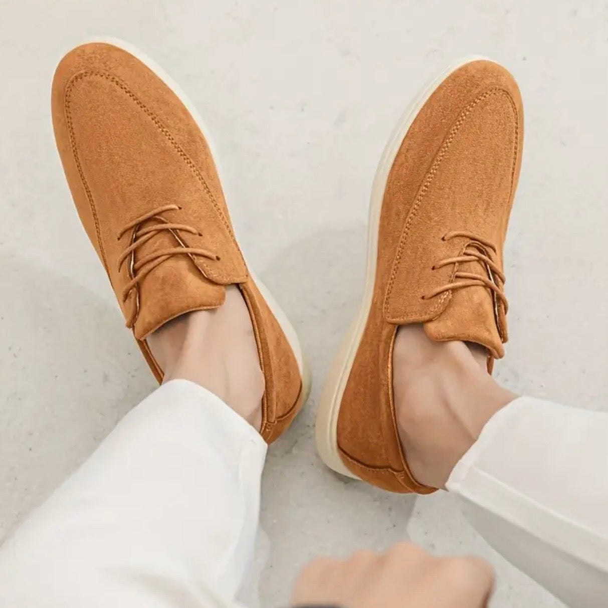 Loafers för Herr i Konstmocka med Vadderad Innersula och Halkfri Sula