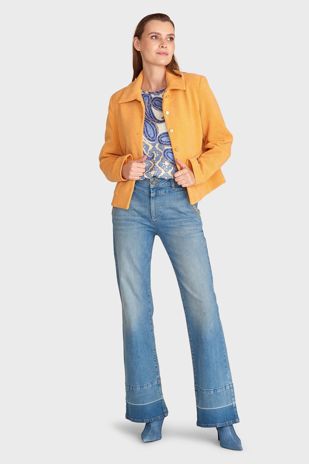 Vida Jeans Med V-Söm Fram, Dammodell