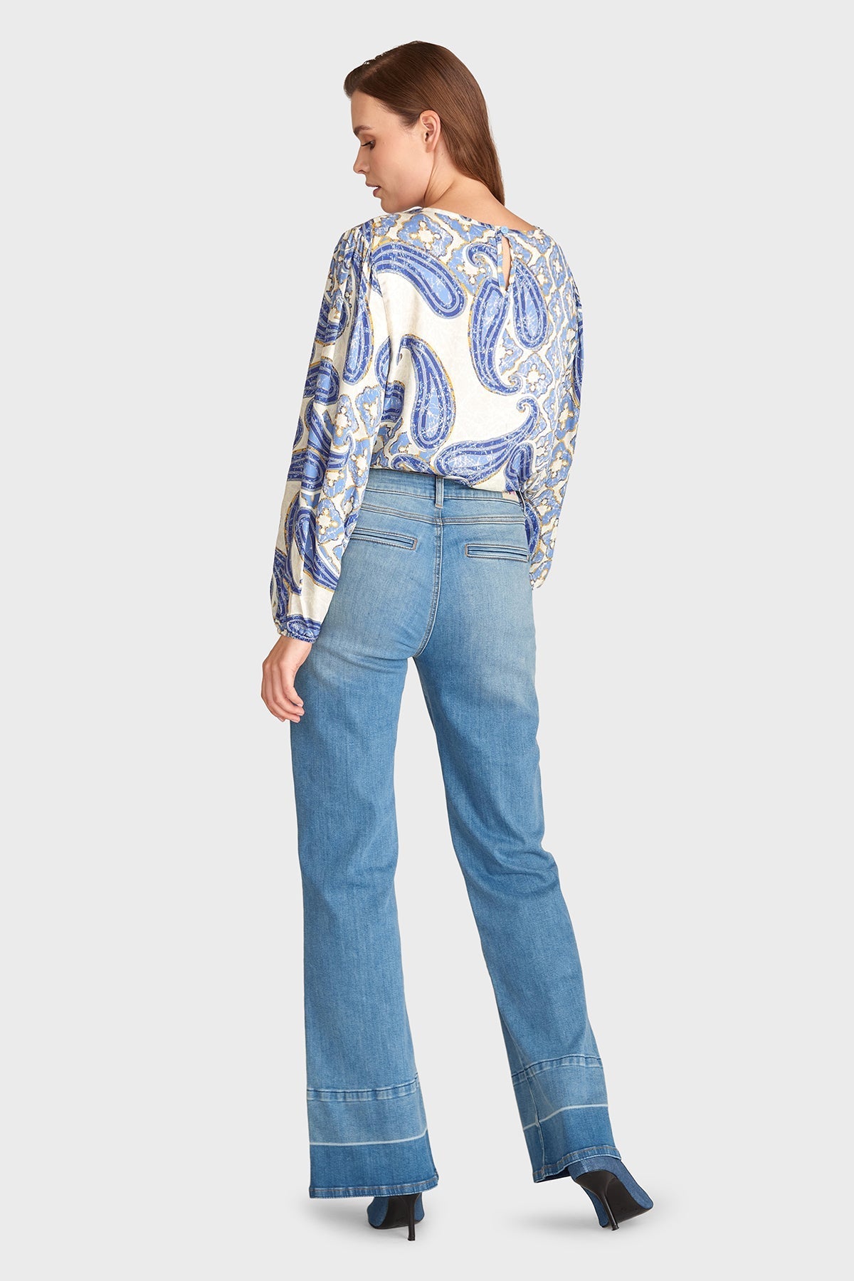 Vida Jeans Med V-Söm Fram, Dammodell