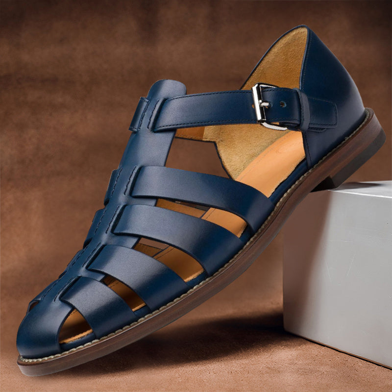 Herrsandaler för sommar, slip-on, konstläder PU, gummisula