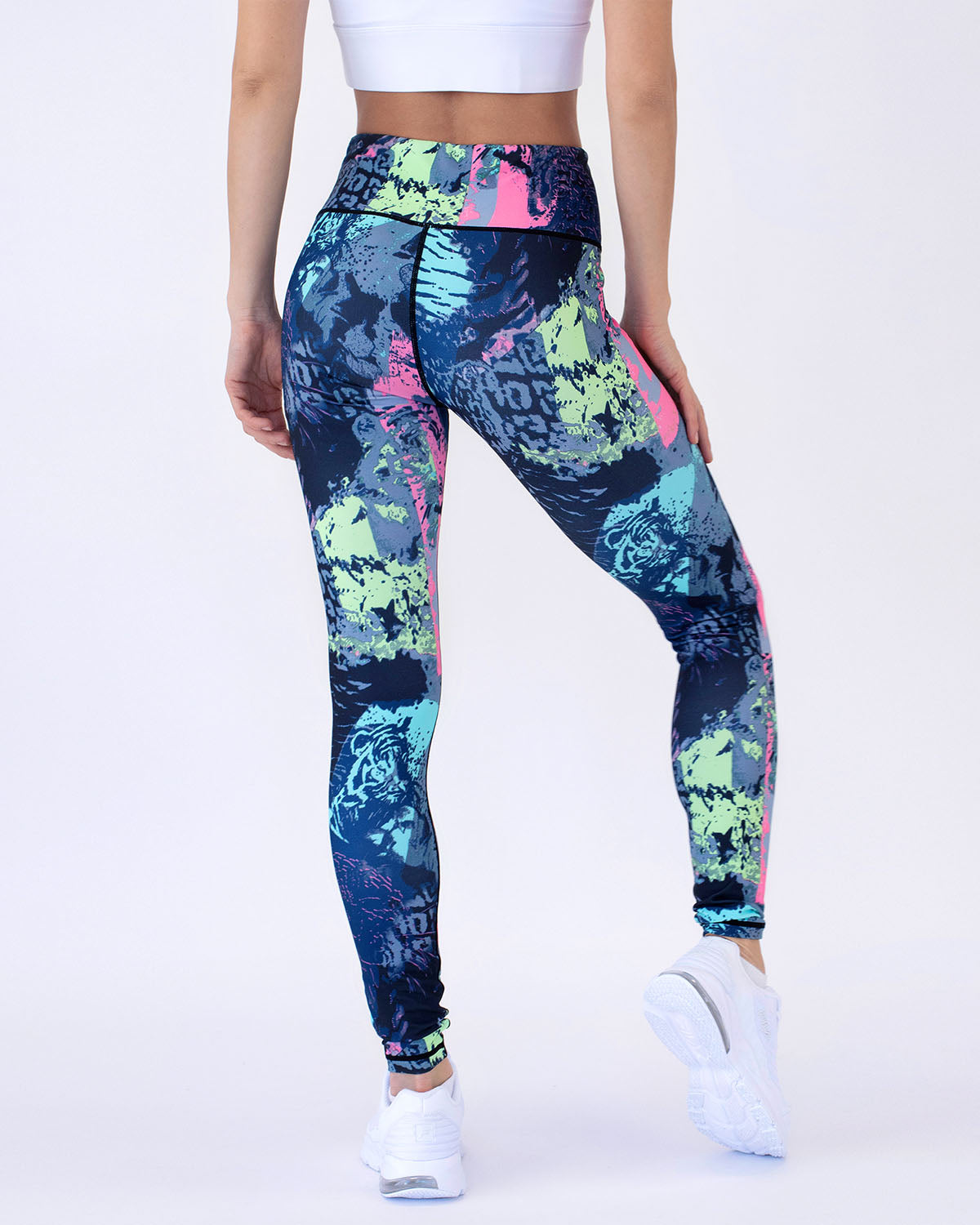 Kvinnors Leggings Abstrakt Mönster Fukttransporterande Stretch Passform