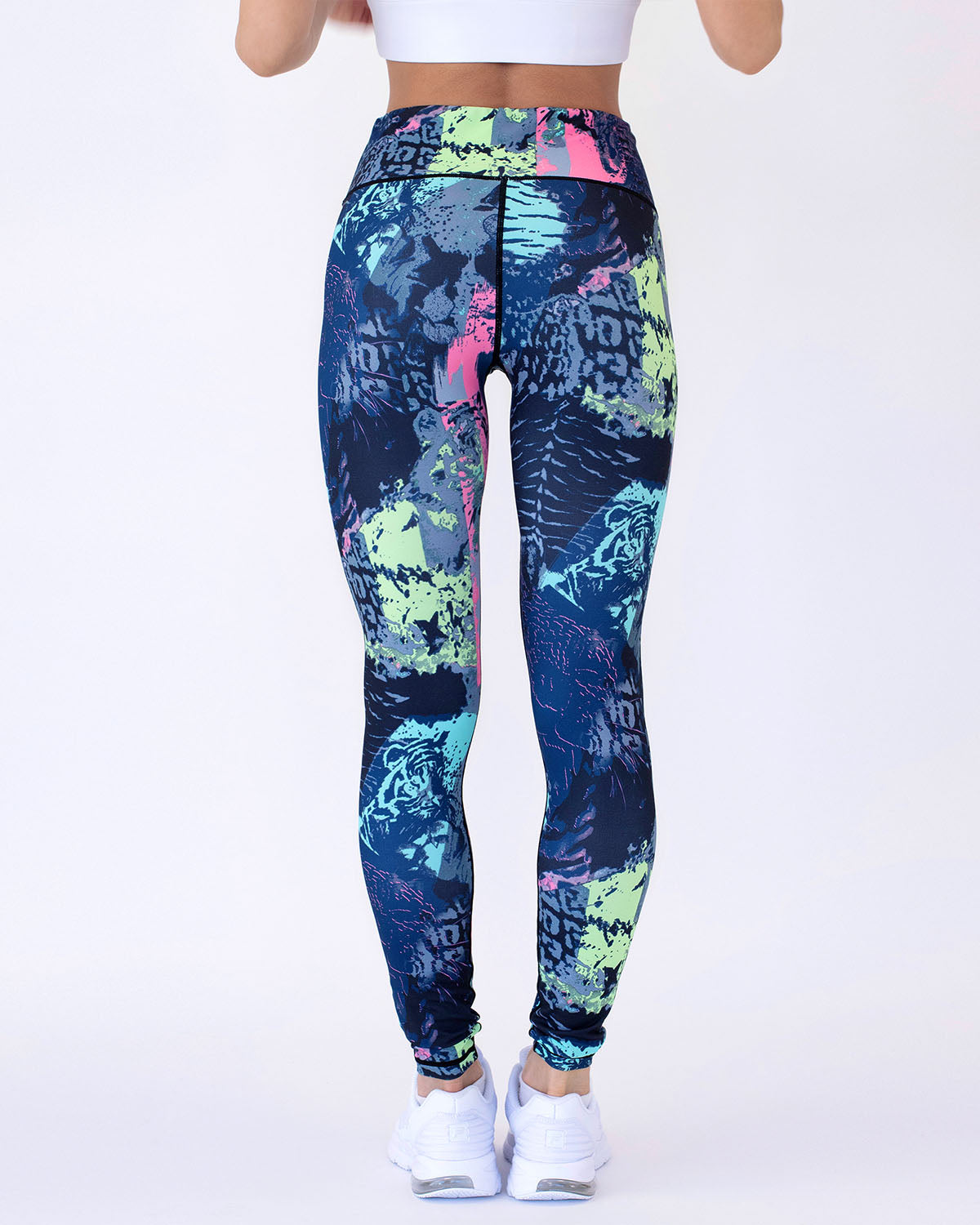 Kvinnors Leggings Abstrakt Mönster Fukttransporterande Stretch Passform