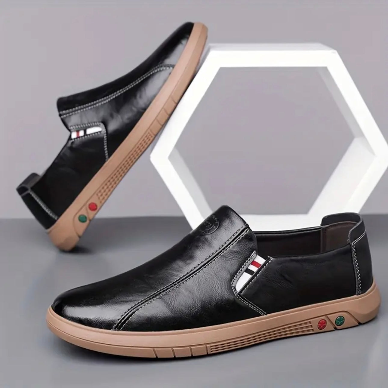 Loafers för Herr Slip-On med Vadderad Innersula och Flexibel Sula