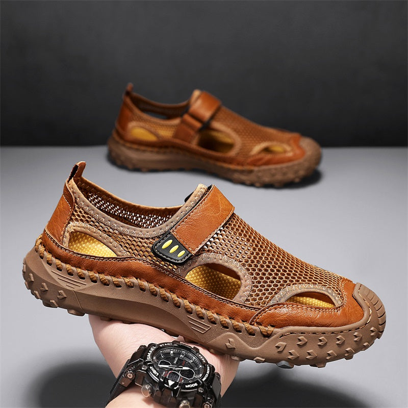 Herr Slip On Stängda Tå Sandaler Andningsbara Bred Passform