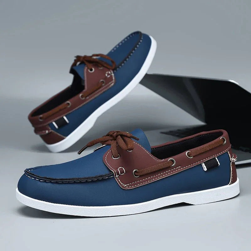 Loafers För Herr Med Eco-Överdel, Slip-On, Kontrastsöm Och Lätt Sula