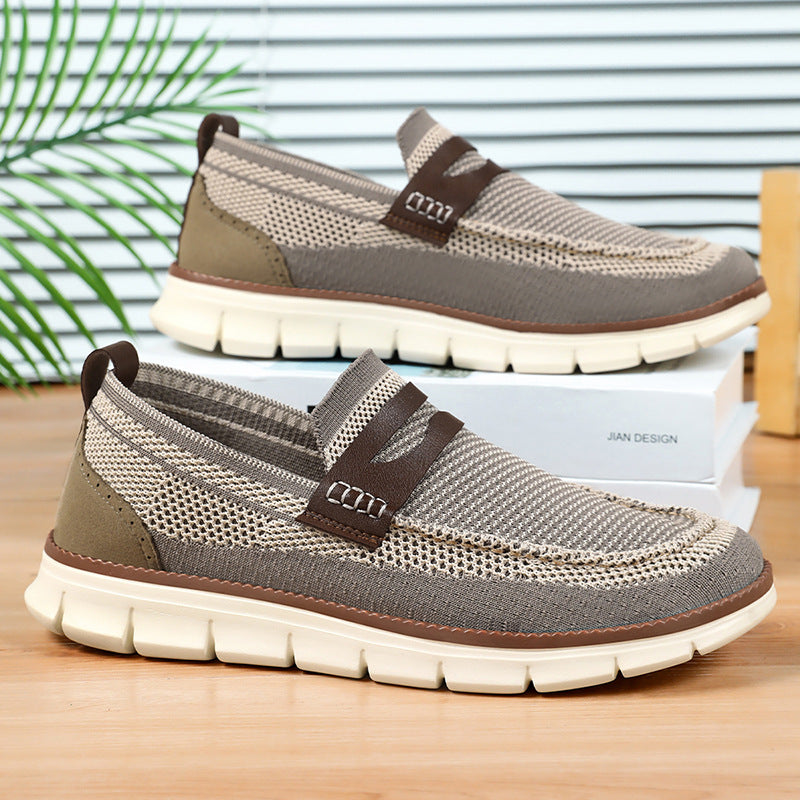 Herrslip-on Loafers Med Stödjande Sula Och Enkel Passform