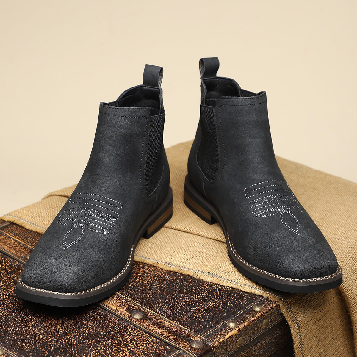 Chelsea Boots För Herr Med Slip-On Design Och Halksäker Sula