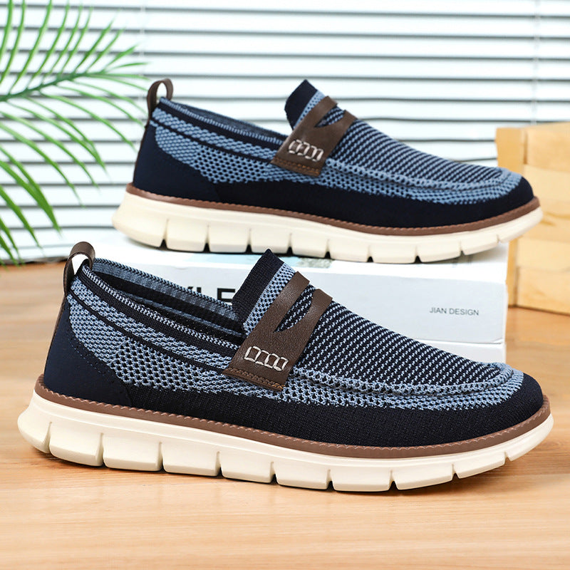 Herrslip-on Loafers Med Stödjande Sula Och Enkel Passform