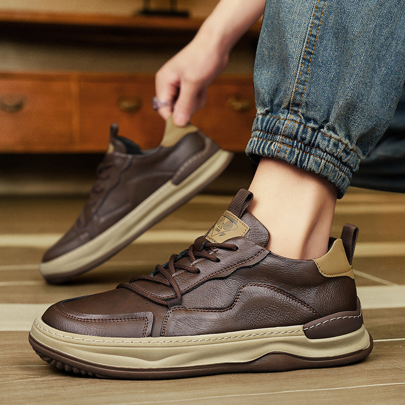 Herr Sneakers Med Dämpad Innersula Vadderad Krage Och Gummisula