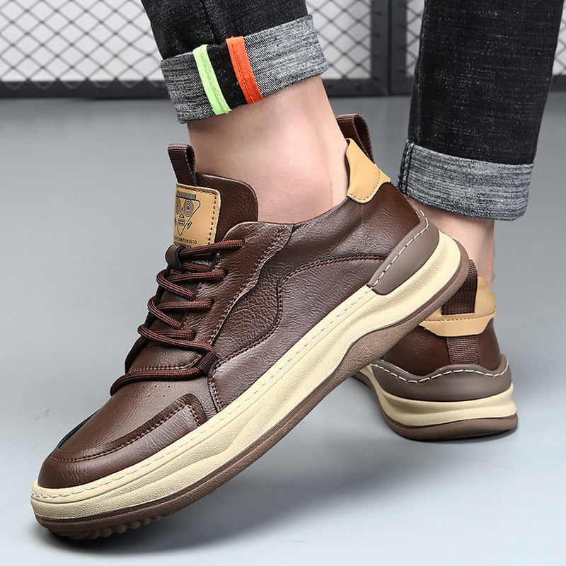 Herr Sneakers Med Dämpad Innersula Vadderad Krage Och Gummisula